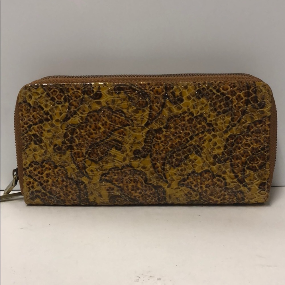 Hobo Wallet Autumn Paisley Grain Leather New